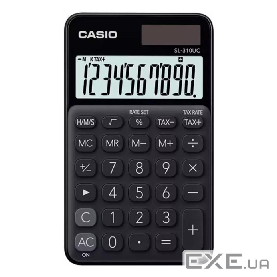 Калькулятор Casio SL-310UC-BK-W-EC, чорний (CALC-CAS-SL-310UC-BK)