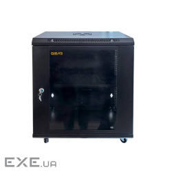 Шафа настінна GEAR 15U 19" 600x600x750 мм, + полка 19", black (GWMSN-15U-600-600)