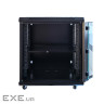 Шафа настінна GEAR 15U 19" 600x600x750 мм, + полка 19", black (GWMSN-15U-600-600)