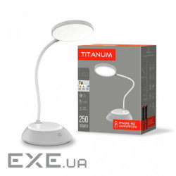 Настільна лампа TITANUM LED DC3 7W 3000-6500K USB сіра (TLTF-022G) (26843)