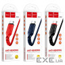 Кабель HOCO X59 USB to Type-C 3A, 1m, nylon, TPE connectors, Blue (6931474744944)