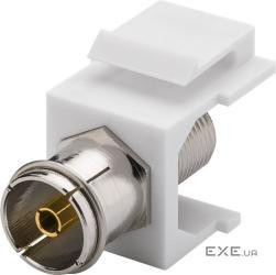 Перехідник відео Goobay RF: F-> Coaxial F / F, Keystone module SAT, Standart (75.07.9936-25)