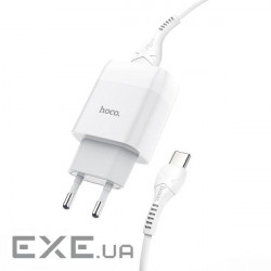 Зарядний пристрій HOCO C72A Glorious single port charger set(Type-C) White (6931474713018)