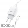 Зарядний пристрій HOCO C72A Glorious single port charger set(Type-C) White (6931474713018)