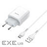 Зарядний пристрій HOCO C72A Glorious single port charger set(Type-C) White (6931474713018)