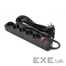 Мережевий фільтр живлення PATRON 5.0 m, 3*1.5mm2 (SP-1655) 5 розеток BLACK (EXT-PN-SP-1655)