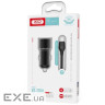 Автомобильное зарядное устройство XO TZ09 (2USB, 2.4A) Black (6920680873487) + кабель microUSB