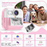 Камера миттєвого друку ColorWay Kids, Pink, 0.3Mp, 2.4" LCD екран, microSD, акумулятор 1 (CW-PHP01P)