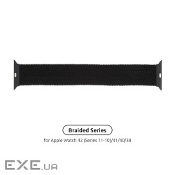Ремінець ArmorStandart Braided Solo Loop для Apple Watch 38/40/41mm Charcoal Size 6 (144 (ARM58062)