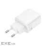 Зарядний пристрій BOROFONE BN27 Fuente 1xUSB-C PD20W + 1xUSB QC3.0 White (6941991120268)