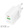 Зарядний пристрій BOROFONE BN27 Fuente 1xUSB-C PD20W + 1xUSB QC3.0 White (6941991120268)