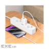 Зарядний пристрій BOROFONE BN27 Fuente 1xUSB-C PD20W + 1xUSB QC3.0 White (6941991120268)