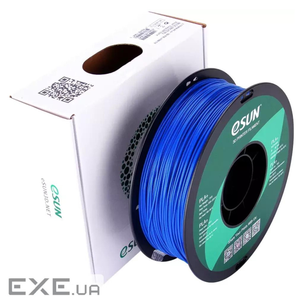 Пластик для 3D-принтера eSUN PLA+ P1.75мм, 1кг, blue (PLA+P175U1)
