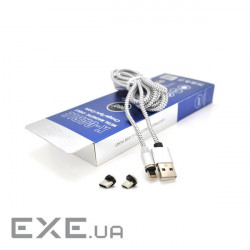 Магнитный кабель PiPo USB 2.0/Micro/Lighting/Type-C 2.0м Silver (18177)