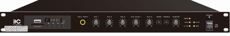 Мікшируючий підсилювач потужності ITC T-240DTB 240 Вт USB/SD/TUNER