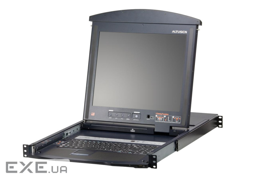 8-портовий Cat 5e KVM комутатор Dual Rail з 17" LCD екраном , 19" (KL1508AM-AXA-RG)