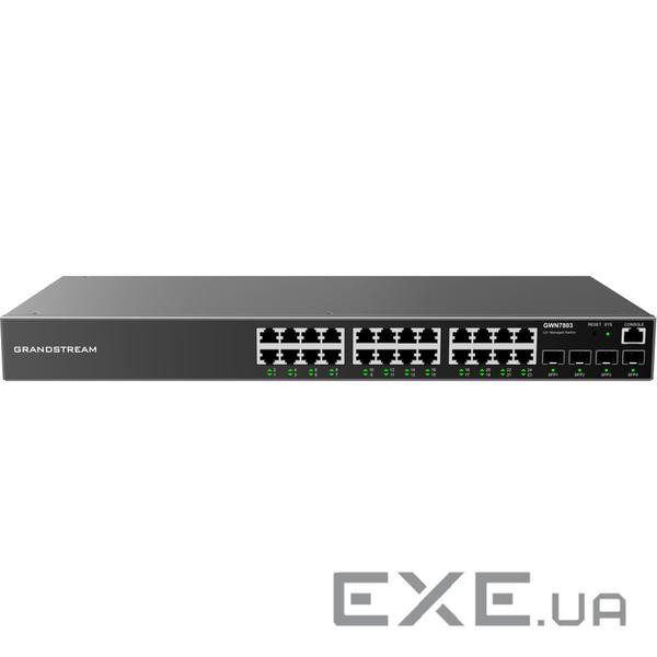 Grandstream GWN7803, Enterprise Layer 2+ Managed Network Switch, 24-ports Gigabit Ethernet, 4-SFP, D