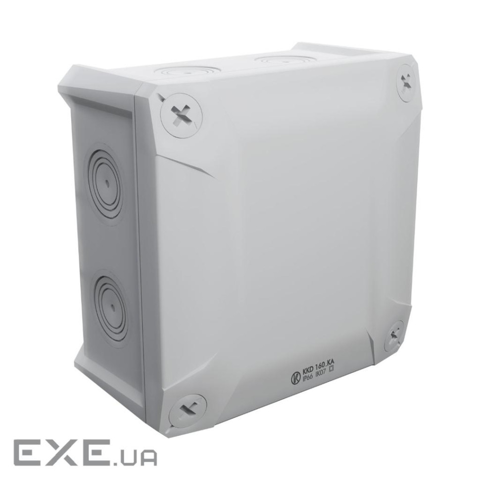 Коробка, IP 66, антивандальна IK 07 , мембранні вводи, безгалогеновий УФ-стійкий матері (KKD 160_KA)