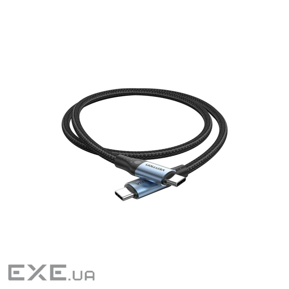 Дата кабель USB-C to USB-C 1.5m 240W aluminum black Vention (TREBG)