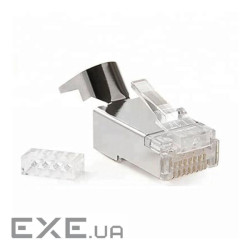 Конектор мережевий FreeEnd-RJ45 STP7,конектор cat.7 Gold up to 23AWG,срібний (25.02.5255-1) (25.02.5255-1)