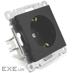 Розетка з з/к Lumina, чорна, 16А/230В (WL1053)