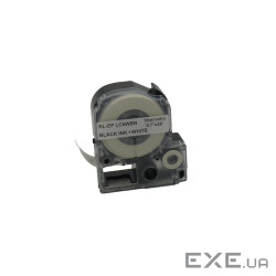 Стрічка для принтера етикеток UKRMARK RL-E-C5WBN-BK/WT, аналог LC5WBN. 18 мм х 8 м (CELC5WBN)