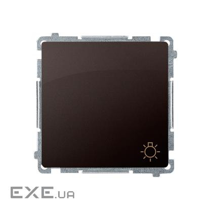 Bыключатель кнопка "свет" Basic одноклавишный, шоколадный (BMS1.01/47)