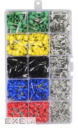 Набір клем / наконечників 1640шт(E0508r-200) E2508y-80, E1008b-200, E1508bl-100, E4009g-6 (YT-39450) (E0508r-200) E2508y