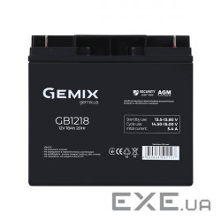 GB1218 Gemix АКБ 12V 18Ah Security Series AGM black (GB1218T3)