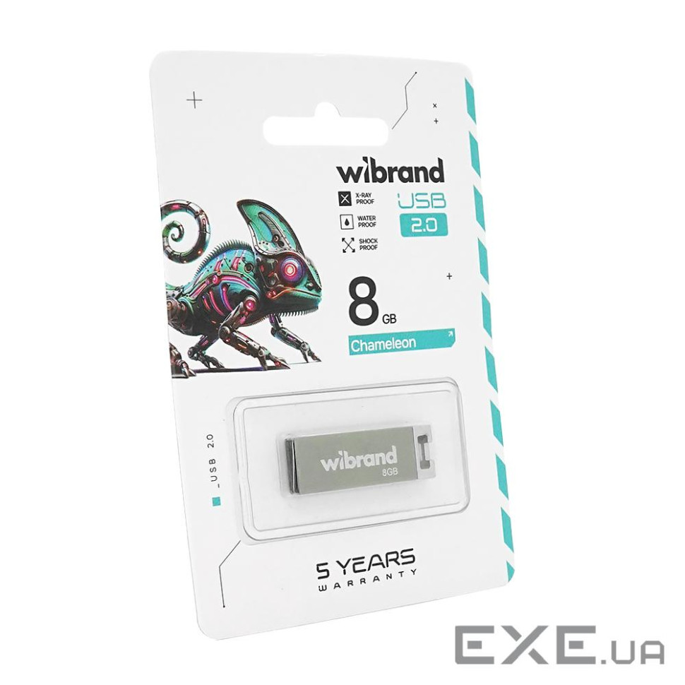 Флеш-накопичувач Mibrand Chameleon, USB 2.0, 8GB, Metal Design, Blister (MiCn / 8)