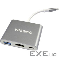 Порт-реплікатор VEGGIEG USB-C to USB3.0/HDMI/PD (TC03)