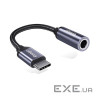 Перехідник USB-C M to 3.5mm F 0.12m gray Essager (EZJE01-0G)