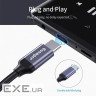 Перехідник USB-C M to 3.5mm F 0.12m gray Essager (EZJE01-0G)