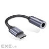 Перехідник USB-C M to 3.5mm F 0.12m gray Essager (EZJE01-0G)