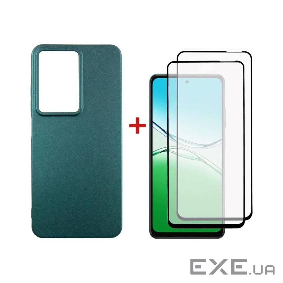 Чохол до мобільного телефона Dengos Oppo A5 4G Case Soft + 2 Glass (Green) (DG-CTG2P-26)