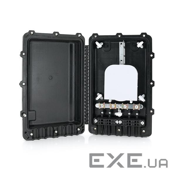 Муфта оптична Merlion ML-OP-F005-24C, герметична, 6 вводів, до 4-х касет, до 24 зварок, матеріал PP PP