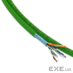 Кабель F/UTP, кат. 5E, AWG 24, LSZH (Eca), зелений, 500м , Corning (UU008049510)