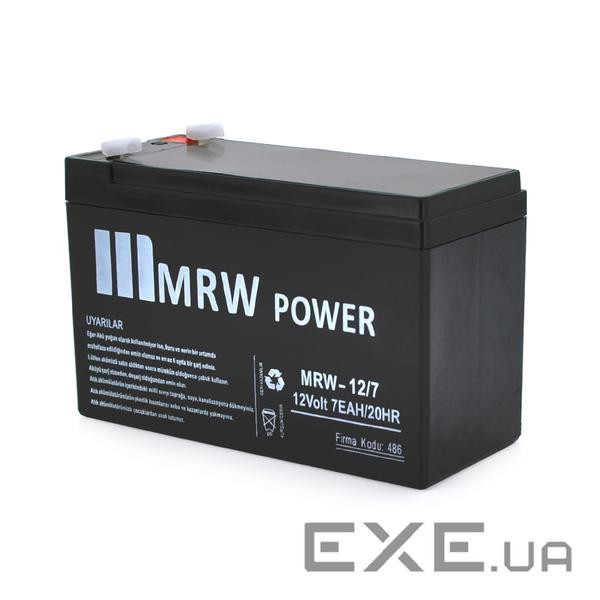 Акумуляторна батарея Mervesan MRW-12 / 7L 12 V 7Ah ( 150 x 65 x 95 (100) ) BLACK ( (MRV-12 / 7LIGHT)