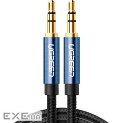 Кабель мультимедійний 3.5mm M to 3.5mm M 0.5m 90 corner AV112 blue Ugreen (60178)