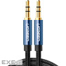 Кабель мультимедійний 3.5mm M to 3.5mm M 0.5m 90 corner AV112 blue Ugreen (60178)