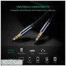 Кабель мультимедійний 3.5mm M to 3.5mm M 0.5m 90 corner AV112 blue Ugreen (60178)