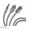 Кабель мультимедійний 3.5mm M to 2xRCA M 3.0m Essager (EYPZJ-MYC0G)