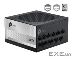 Блок живлення ATX 850W PRO A850PL PCIE5 MSI