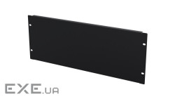 Панель-заглушка MIRSAN 4U, 19, з гвинтовим типом кріплення, чорна (MR.PKV4U.01)