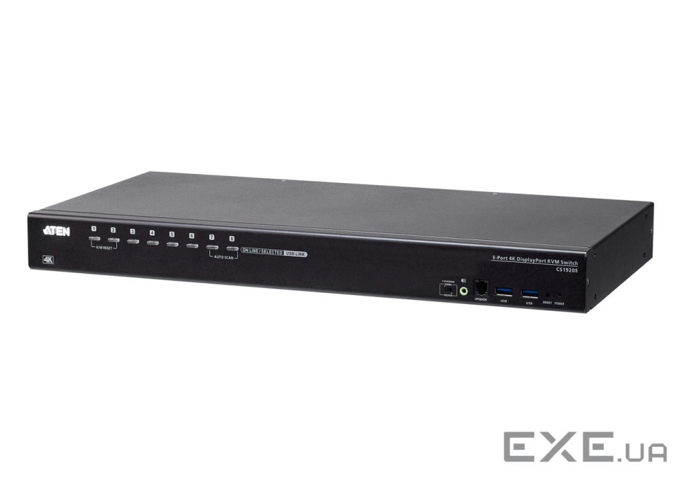 8-портовий USB 3.0 4K DisplayPort KVM-перемикач (CS19208-AT-G)