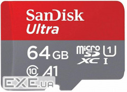 Карта пам'яті SANDISK 64GB microSDXC class 10 Ultra Light (SDSQUNR-064G-GN3MA)