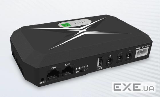 ДБЖ UPS-60W DCP-60W-17 для роутерів / комутаторів / PON / POE-430(15-24V), 5 / 9 / 12V, 17600мAh(8*2 Ah(8*2