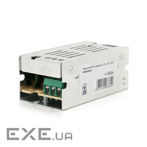 Імпульсний блок живлення 12В 1,25А (15Вт) перфорований, ціна за 1 штуку, OEM (S-15-12) , OEM (S-15-12)