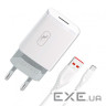Зарядний пристрій SkyDolphin SC06T (1USBx2.4A) White (SDMZP-000179) + кабель USB Type-C