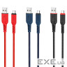 Кабель HOCO X59 USB to Micro 2.4A, 1m, nylon, TPE connectors, Red (6931474744906)